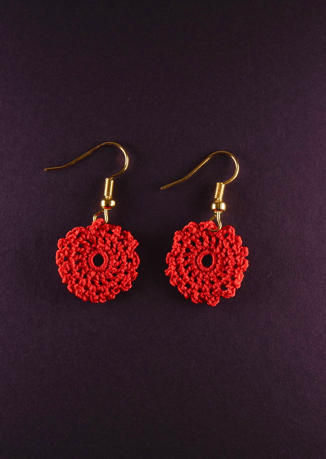 Boucles d'oreilles dorées - Rosace