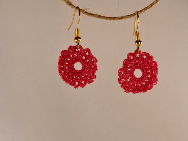 Boucles d'oreilles dorées - Rosace