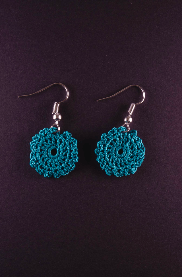 Boucles d'oreilles argentées - Rosace