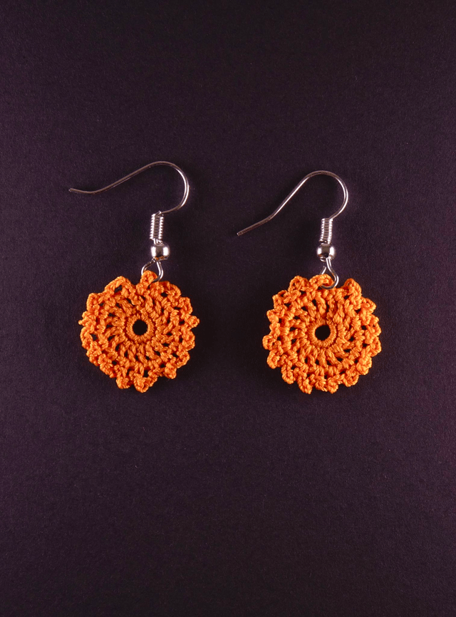 Boucles d'oreilles argentées - Rosace