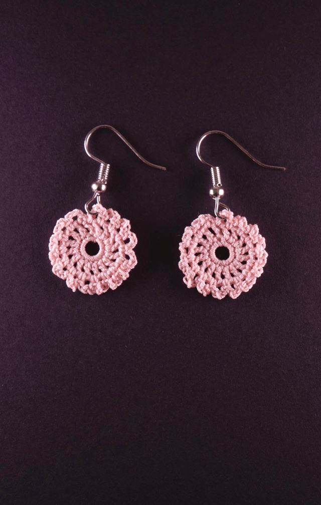 Boucles d'oreilles argentées - Rosace