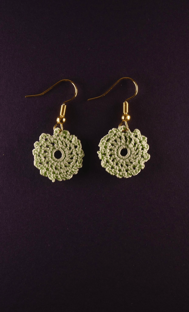 Boucles d'oreilles dorées - Rosace