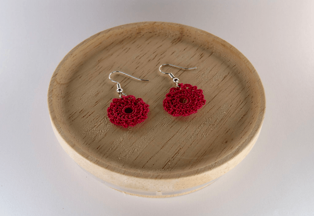 Boucles d'oreilles argentées - Rosace