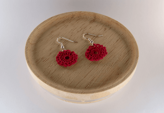 Boucles d&#039;oreilles argentées - Rosace